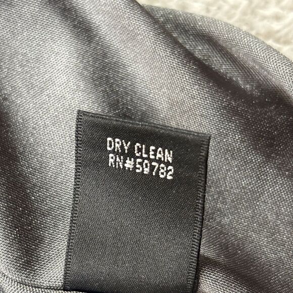 Adrianna Papell Women Sheath Cocktail Dress 12P Gray Ruched Bodice Lace Trim - Picture 11 of 15